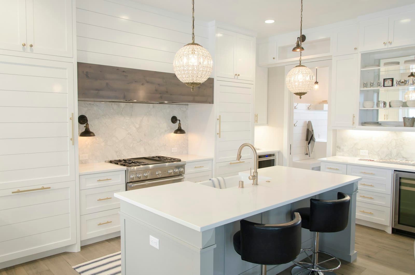 A renovated white kitchen